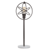 27" White Novelty Table Lamp With Globe Shade
