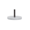 27" White Novelty Table Lamp With Globe Shade