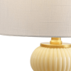 20" Gold Gourd Table Lamp With Drum Shade