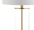 29" Gold Table Lamp With Drum Shade