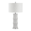 27" Clear Table Lamp With Drum Shade