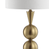 33" Gold Novelty Table Lamp With Drum Shade