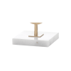 31" White Novelty Table Lamp With Drum Shade