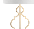 31" White Novelty Table Lamp With Drum Shade