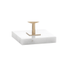 31" White Novelty Table Lamp With Drum Shade