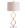 32" Clear Novelty Table Lamp With Drum Shade