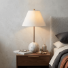 29" White Globe Table Lamp With Globe Shade
