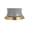29" Gray And Gold Urn Bedside Lamp With Drum Shade