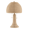 22" Light Brown Table Lamp With Globe Shade