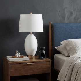 27" Gold Novelty Table Lamp With Empire Shade