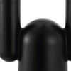 19" Black Two Light Novelty Globe Lamp