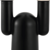 19" Black Two Light Novelty Globe Lamp