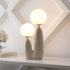 18" Light Gray Globe Globe Lamp