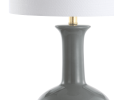 27" Steel Blue And Gold Novelty Table Lamp With Drum Shade