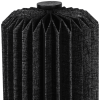 16" Black Geometric Table Lamp LED With Cylinder Shade