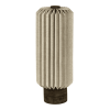 16" Natural Geometric Bedside Lamp With Cylinder Shade