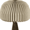 16" Natural Geometric Table Lamp LED With Dome Shade