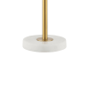 28" White Table Lamp With Globe Shade
