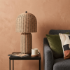 23" Clear Round Table Lamp With Globe Shade