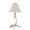 28" Beige Antlers Table Lamp With Bell Shade