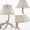 28" Beige Antlers Table Lamp With Bell Shade