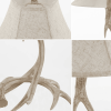 28" Beige Antlers Table Lamp With Bell Shade