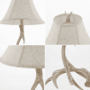 28" Beige Antlers Table Lamp With Bell Shade