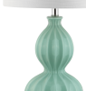 28" Clear Novelty Table Lamp LED With Drum Shade