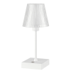 13" White USB Table Lamp With Empire Shade