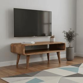 Wood Open Shelving TV Stand