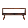 Wood Enclosed Open Storage TV Stand