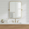 36" Gold Metal Framed Bathroom Vanity Mirror