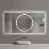 24" Silver Lighted Frameless Bathroom Vanity Mirror