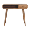 35" Brown Solid Wood Writing Desk