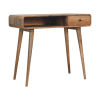 35" Brown Solid Wood Writing Desk
