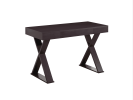 47" Espresso Wood X-Shape Writing Desk