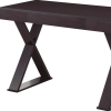 47" Espresso Wood X-Shape Writing Desk