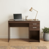48" Espresso Wood Writing Desk With Two Drawers