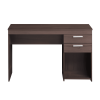 48" Espresso Wood Writing Desk With Two Drawers