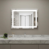 27" Silver Lighted Frameless Bathroom Vanity Mirror