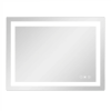 27" Silver Lighted Frameless Bathroom Vanity Mirror