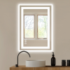 27" Silver Lighted Frameless Bathroom Vanity Mirror