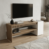 36" Beige Wood Fireplace Entertainment Center