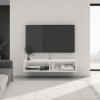 48" White Wood Fireplace Entertainment Center