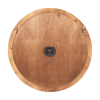 36" Brown Solid Wood Analog Round Wall Clock
