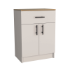 34" Ivory Wood Pantry Or Storage Closet