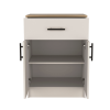 34" Ivory Wood Pantry Or Storage Closet
