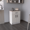 34" Ivory Wood Pantry Or Storage Closet