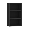 21" Black Wood Wall Mounted China Cabinet