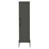 18" Gray Wood Freestanding Double Door Bathroom Vanity